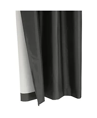 Thermaplus 100% Polyester Glacier Balance Temperature Solid Faux Silk Blackout Grommet Curtain Panel 52" x 84" Black