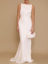 Six Stories Women's Clarise Organza Open Back Maxi Dress