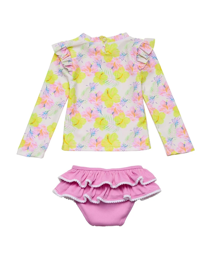 Snapper Rock Little Girls Aloha Vacay Recycled Ruffle Set
