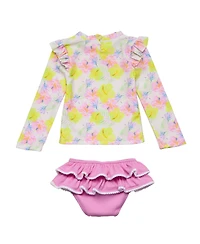 Snapper Rock Little Girls Aloha Vacay Recycled Ruffle Set