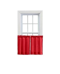 Ellis Stacey 1.5 X22 Rod Pocket High Quality Fabric Solid Color Window Tailored Tier Pair 56 X22x36 X22