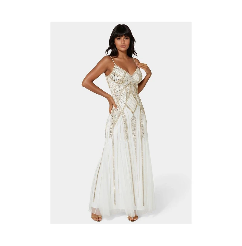 Bebe Women's Beaded Gown