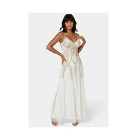 Bebe Women's Beaded Gown