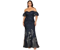 Lara Women's Off Shoulder Mermaid Lace Gown