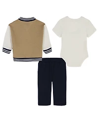 Tommy Hilfiger Baby Boys 3-Piece Bodysuit, Jacket and Pants Set