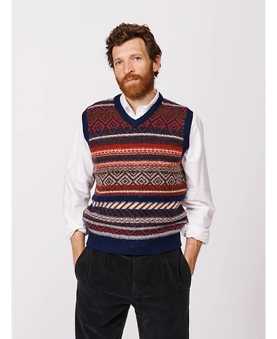Aubin Fair Isle Slipover Wool Vest
