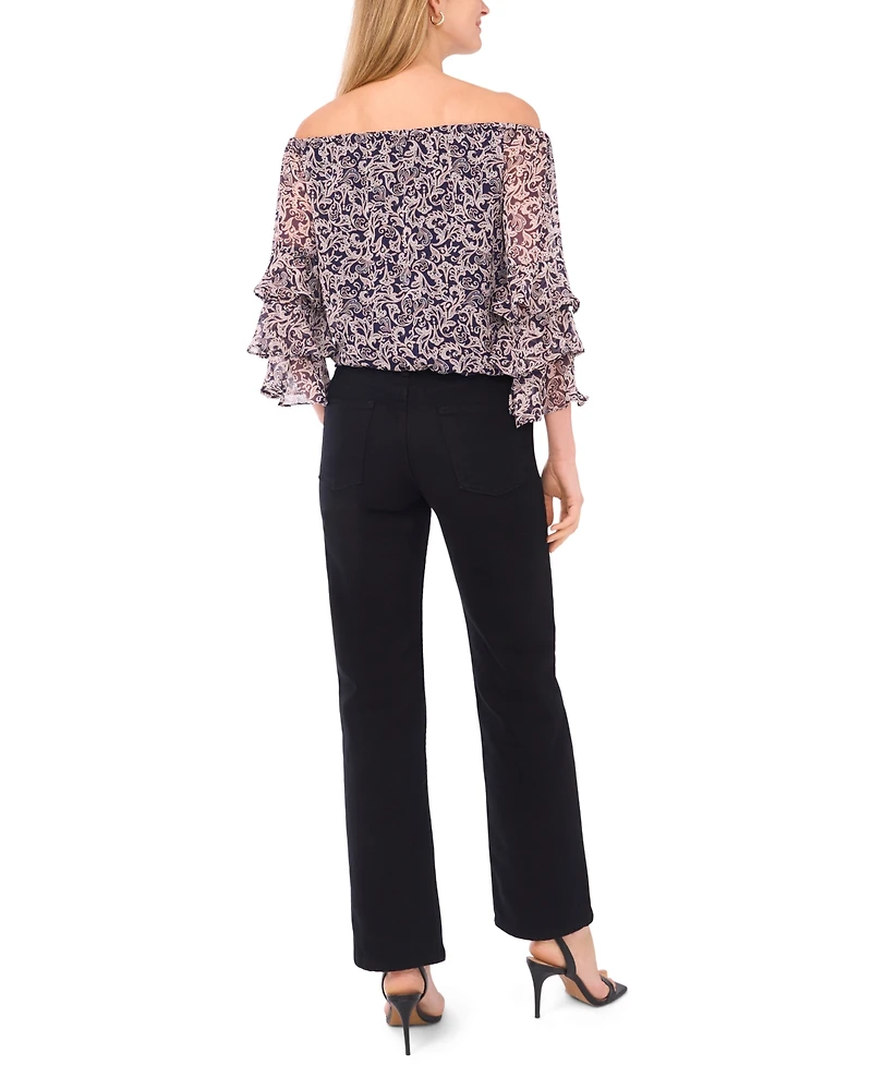 Sam & Jess Petite Off-The-Shoulder Ruffle Top