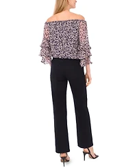 Sam & Jess Petite Off-The-Shoulder Ruffle Top