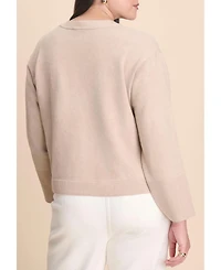 Eloquii Women's Wide Sleeve Cardigan With Pockets