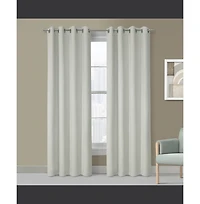 Thermaplus Navar Blackout Window Treatment Grommet Curtain Panel for Bedroom Livingroom 54" x White