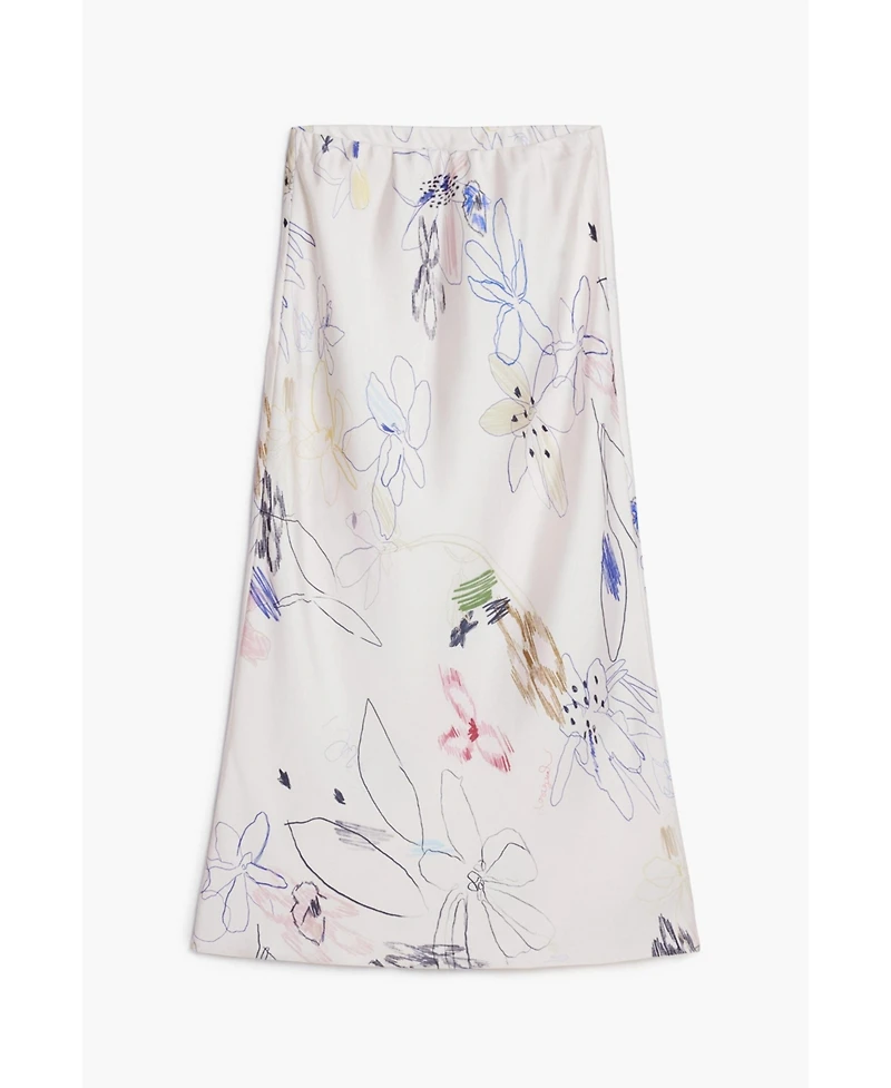 Desigual Women's Long skirt with strokes