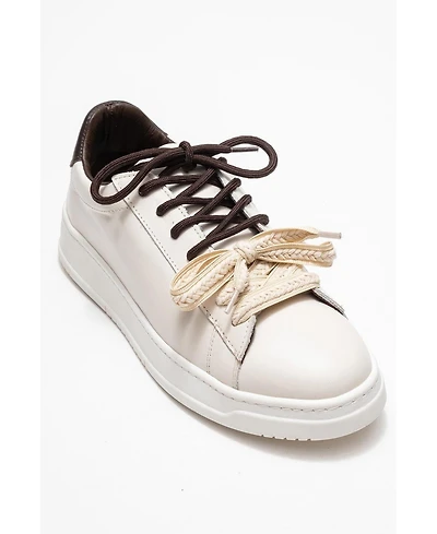 Forever & Always Shoes Women's Warron Leather Sneakers