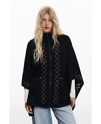 Desigual Women's Zig-zag poncho