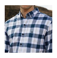 Campus Sutra Men's Navy Blue Bi-Buffalo Check Shirt