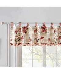 Wheatly Farmhouse Gingham Tab Top Valance 84" x 19" by Greenland Home Fashion