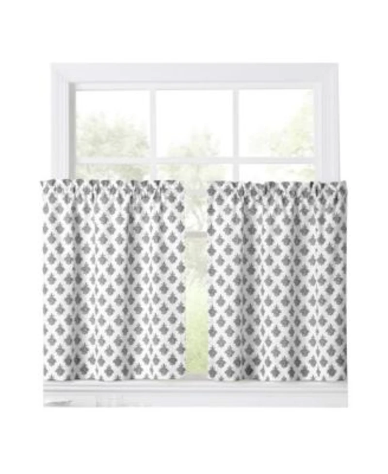Ellis Curtain Manchester Window Treatment 1.5 X22 Rod Pocket 100 Cotton Curtain Tiers 50 X22 X 24 X22 Black