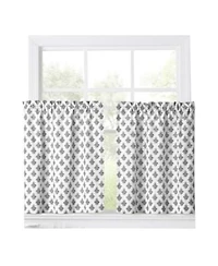 Ellis Curtain Manchester Window Treatment 1.5 X22 Rod Pocket 100 Cotton Curtain Tiers 50 X22 X 24 X22 Black