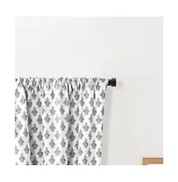 Ellis Curtain Manchester Window Treatment 3" Rod Pocket 100% Cotton Curtain Panel Pairs 100" x 63" Black
