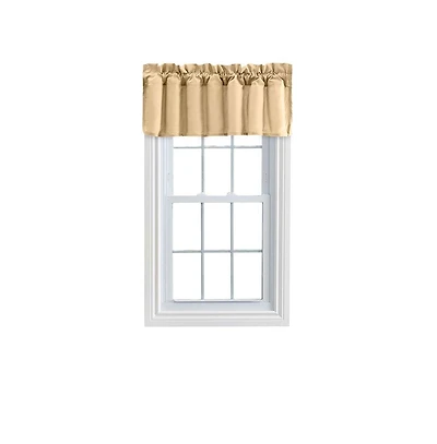 Ellis Stacey Solid Color Window 3" Rod Pocket High Quality Fabric Lined Filler Valance 42"x13" Almond