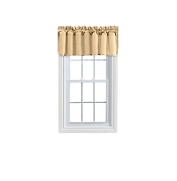 Ellis Stacey Solid Color Window 3" Rod Pocket High Quality Fabric Lined Filler Valance 42"x13" Almond