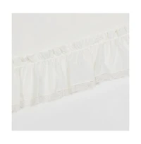 Ellis Curtain Madelyn Ruflled Victorian 1.5" Rod Pocket Swag for Windows Lace Edge 82" x 38" Natural