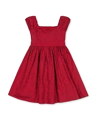 Hope & Henry Big Girls Organic Puff Sleeve Sateen Party Dress