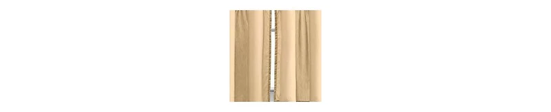 Ellis Stacey Solid Color Window 1.5" Rod Pocket High Quality Fabric Tailored Tier Pair 56"x36" Almond