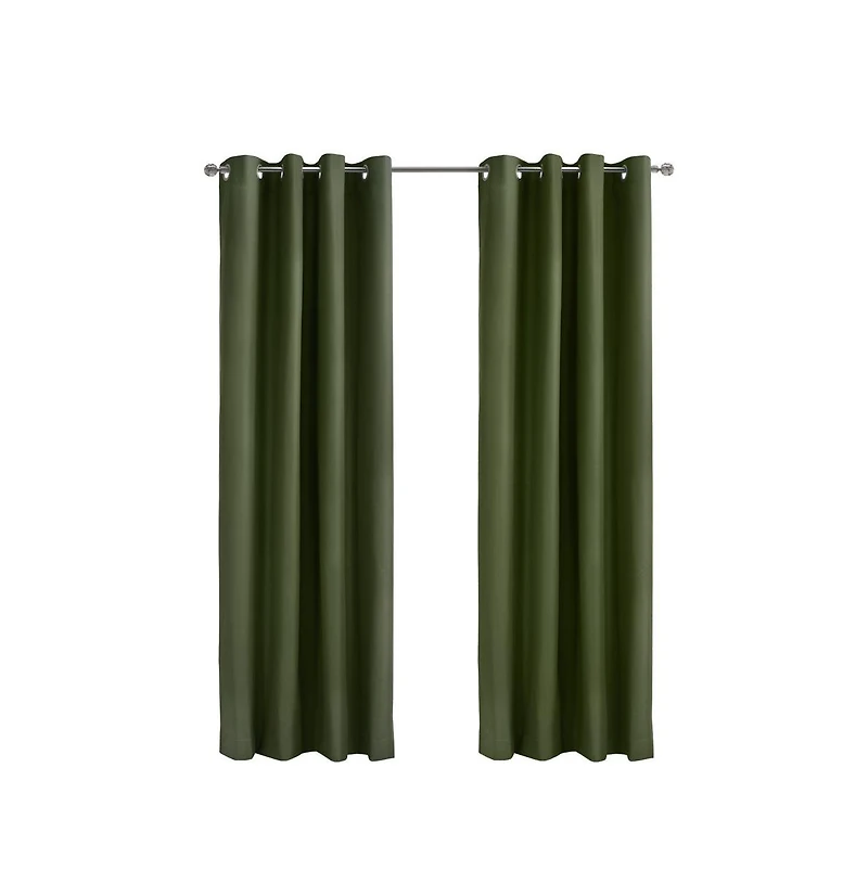 Thermaplus Alpine Blackout Premium Stylish and Functional Grommet Curtain Panel 52" x 95" Olive