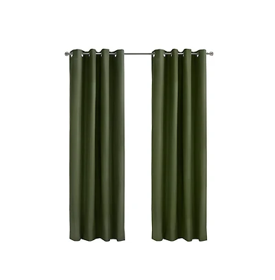 Thermaplus Alpine Blackout Premium Stylish and Functional Grommet Curtain Panel 52" x 95" Olive