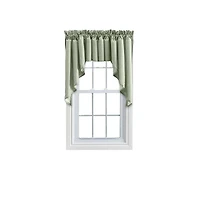 Ellis Stacey 3" Rod Pocket High Quality Fabric Solid Color Window Lined Swag Set 126"x63" Sage