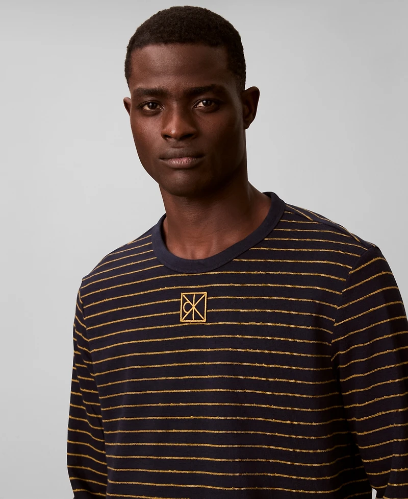 Calvin Klein Men's Striped Long-Sleeve T-Shirt