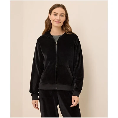Pact Women's Organic Cotton Velour Zip Hoodie