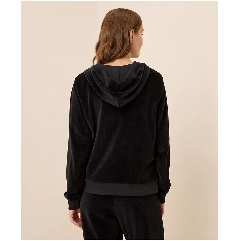 Pact Women's Organic Cotton Velour Zip Hoodie