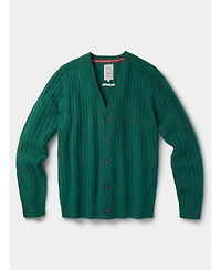 Aubin Men's Leonard Wool Cable Sweater Cardigan
