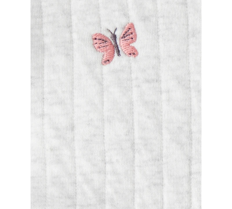Carter's Baby Girls 3-Piece Butterfly Vest, Bodysuit and Pants Set