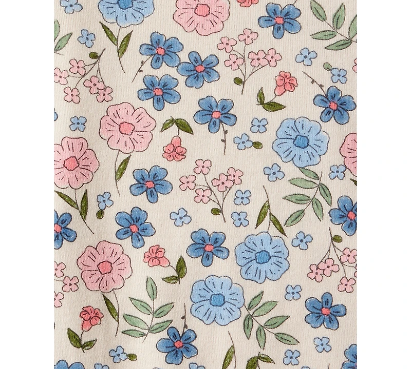 Carter's Baby Girls 3-Piece Floral Collared Cardigan, Bodysuit and Pants Set