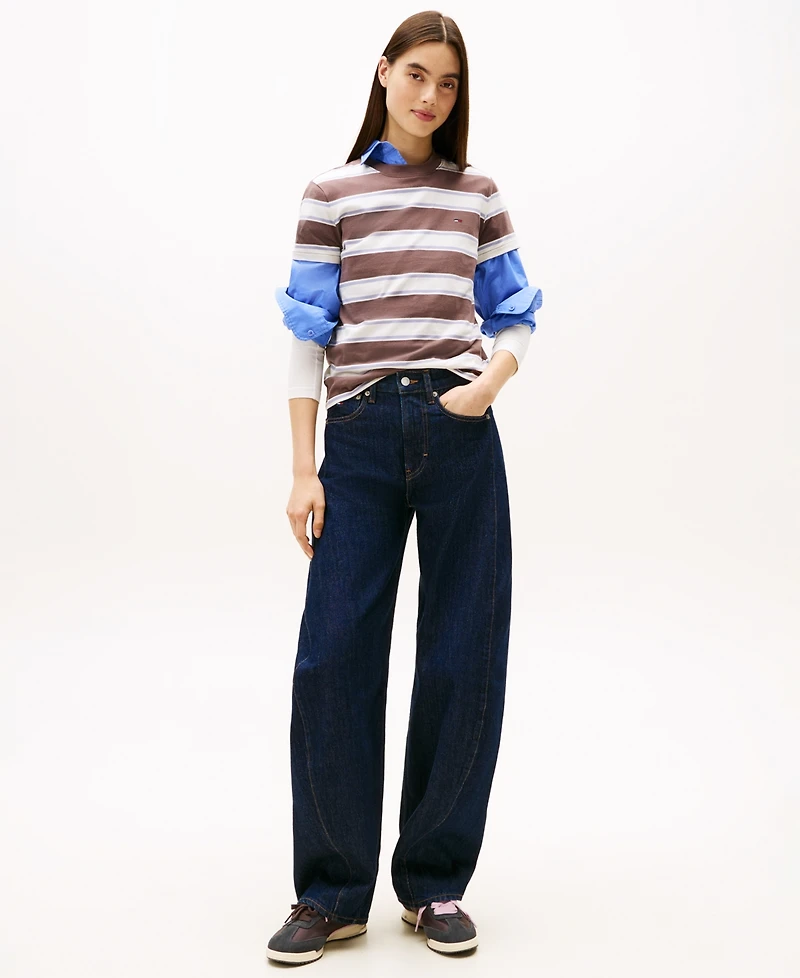 Tommy Jeans Women's Flag Jersey Crewneck T-Shirt