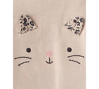 Carter's Baby Girls 3-Piece Printed Bodysuit, Long-Sleeve Bodysuit and Pants Set