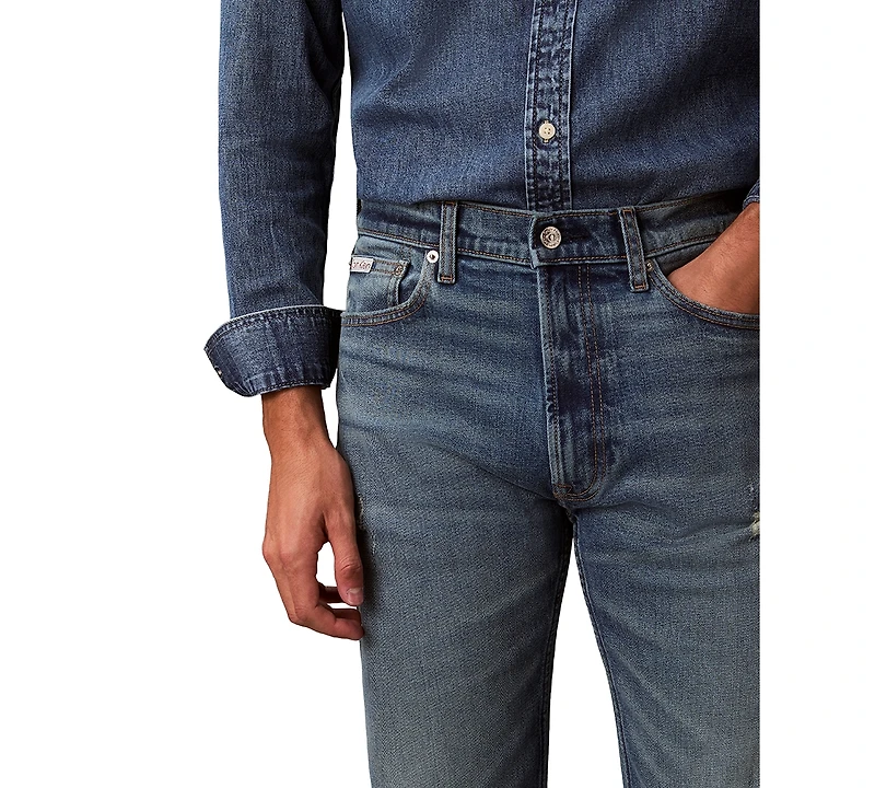 Calvin Klein Men's Standard Straight-Fit Stretch Jeans