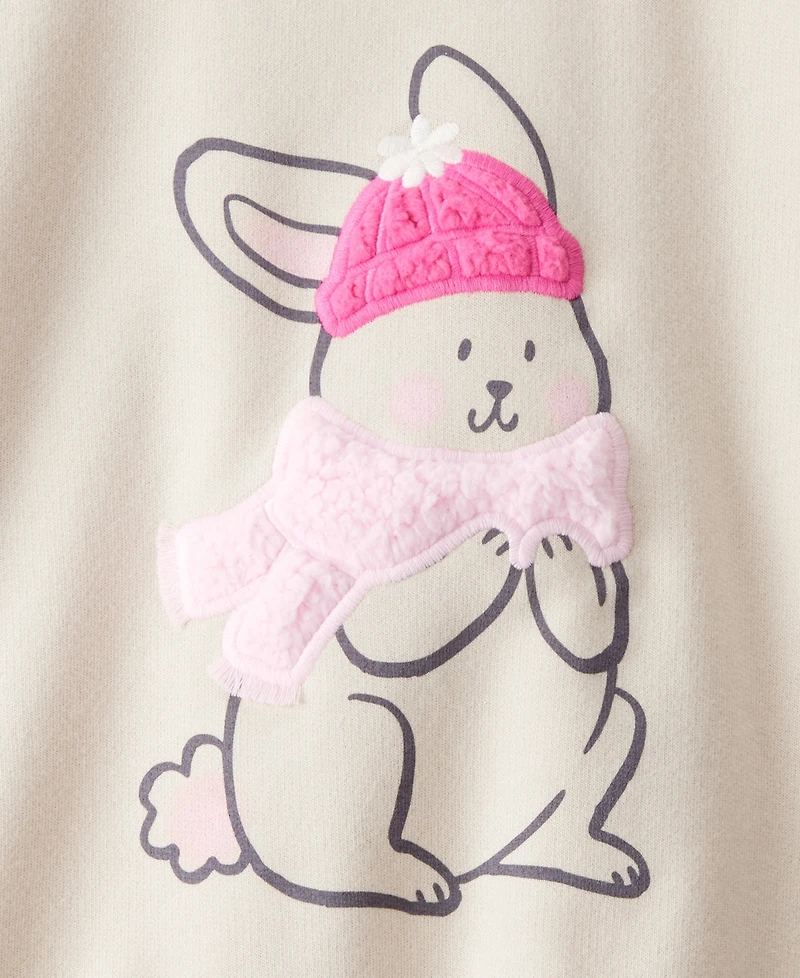 Carter's Girls Toddler 2T-5T Bunny Long-Sleeve Pull-On Sweatshirt