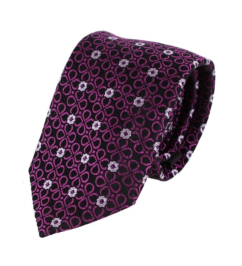 Trafalgar Men's Basil Bubble Floral Business Novelty Silk Necktie