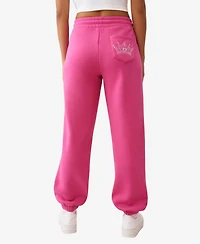 True Religion Women's Crystal Boyfriend Jogger Pants