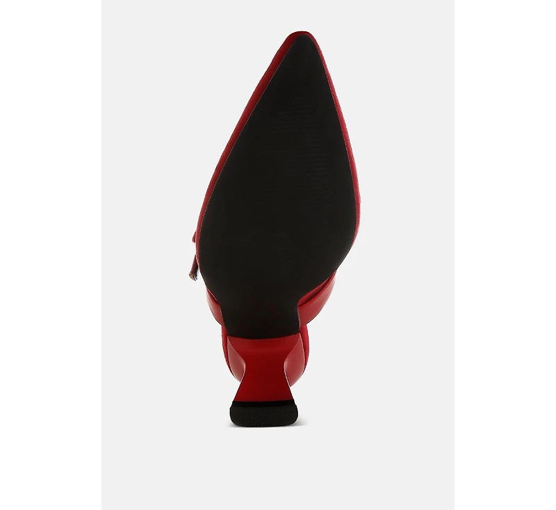 Onagra Microfiber Pointy Slip-On Mules