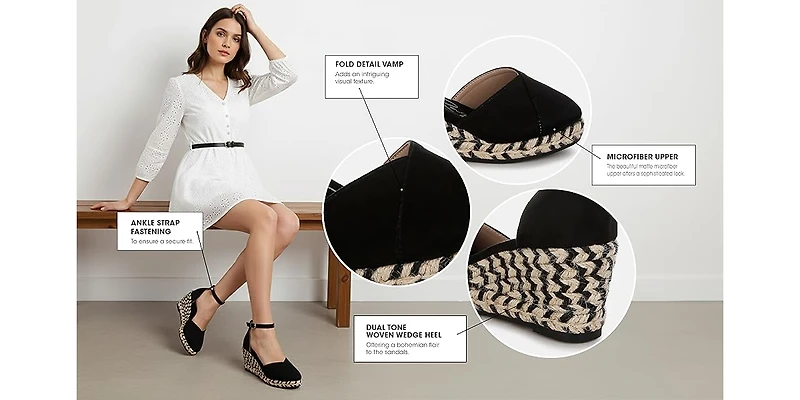 Sorcruz Wedge Heel Espadrilles Sandals