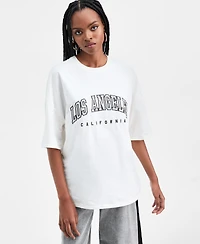 Bar Iii Women's Los Angeles Embroidered T-Shirt, Macy's Exclusive
