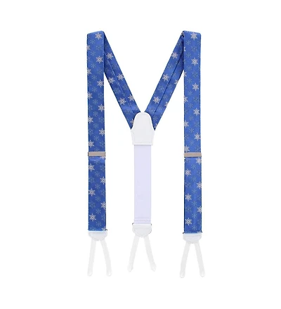 Trafalgar Men's Let It Snow Novelty Snowflake Silk Formal End Suspenders