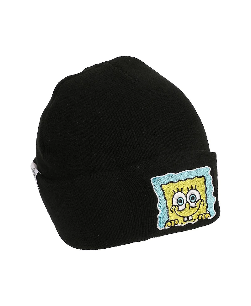 Spongebob Squarepants Men's Embroidery Acrylic Knit Standard Cuff Beanie
