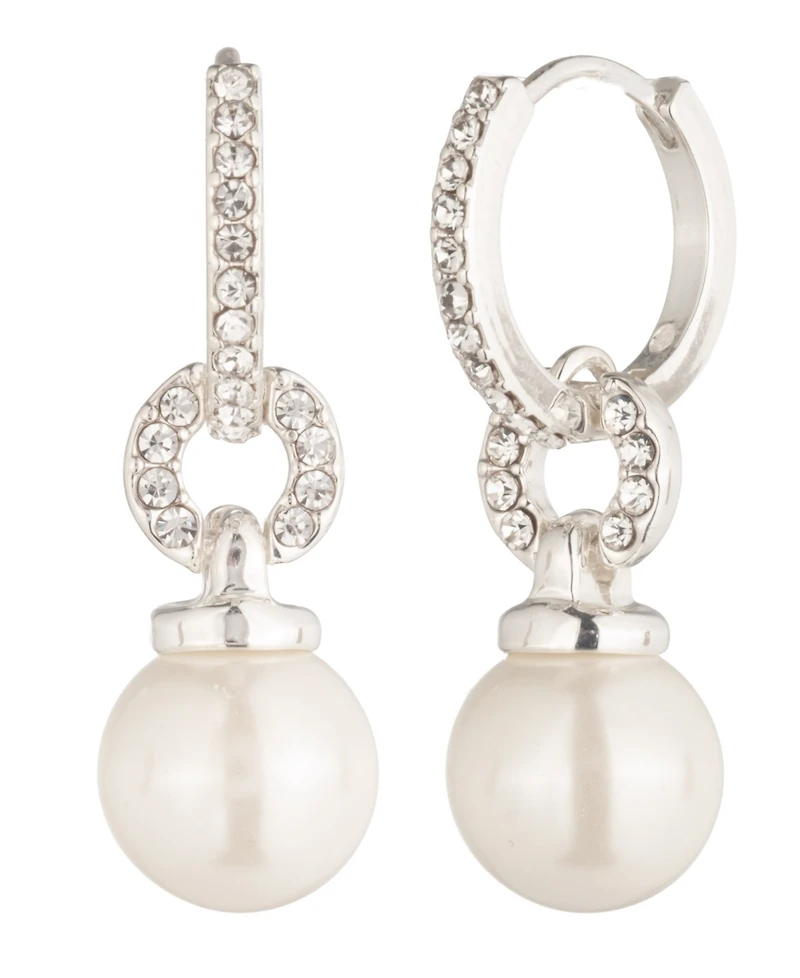 Lauren Ralph Lauren Imitation Pearl Huggie Drop Earrings