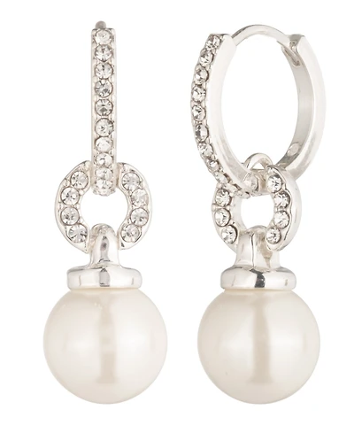 Lauren Ralph Lauren Imitation Pearl Huggie Drop Earrings