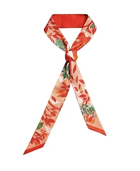 Jessie Zhao New York Silk Skinny Scarf Crossing Red